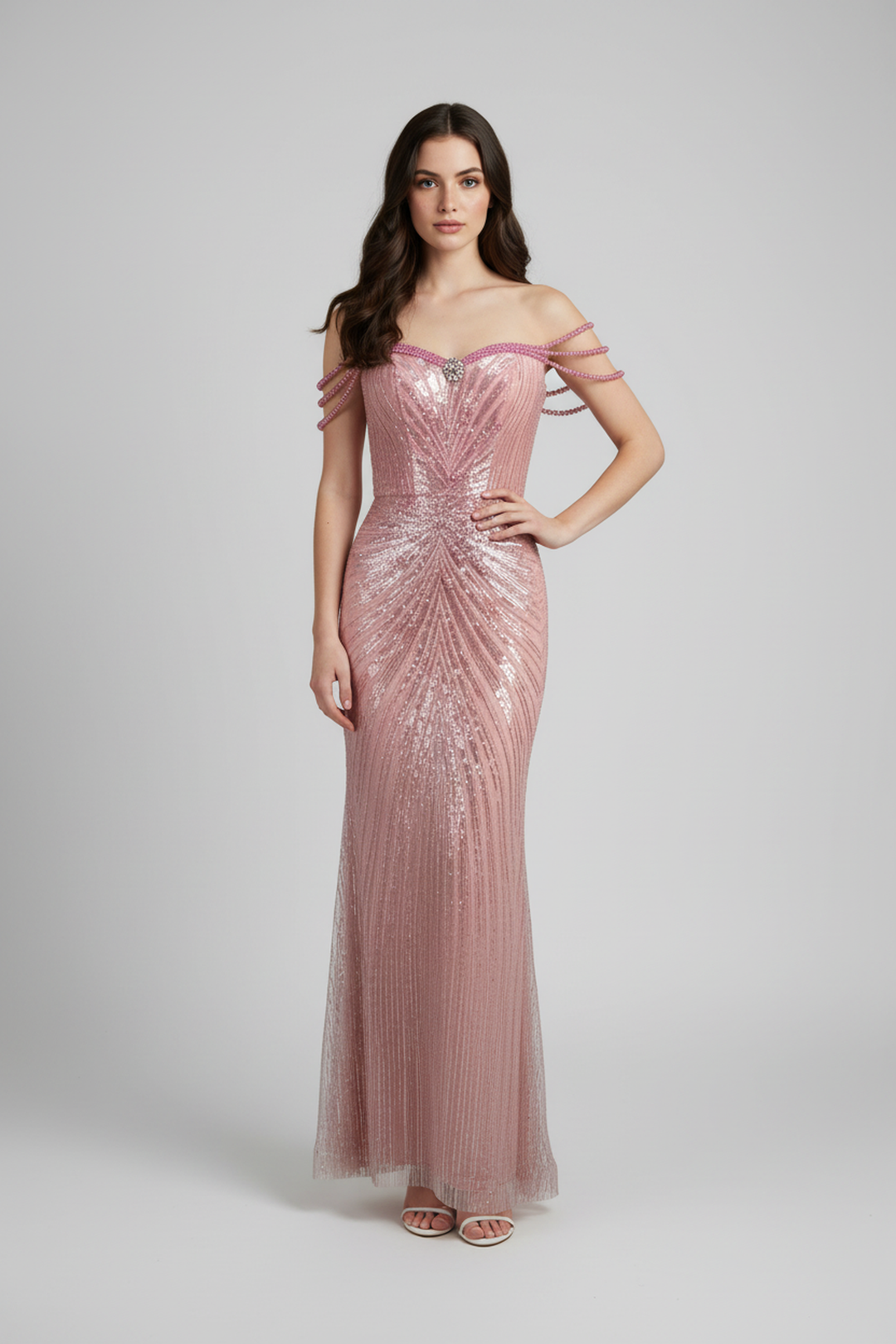 Coraline Sheer Flowing Fabric Layered with Tulle Dress - Hot fashionista