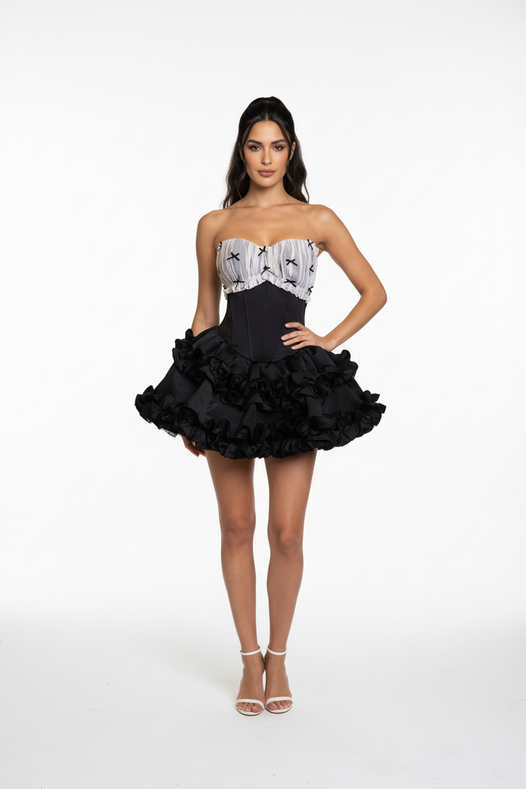 Tessa Ruffled Pleated Satin Mini Dress - Hot fashionista