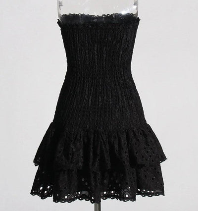 Megan Strapless ruffle Mini Dress - Hot fashionista