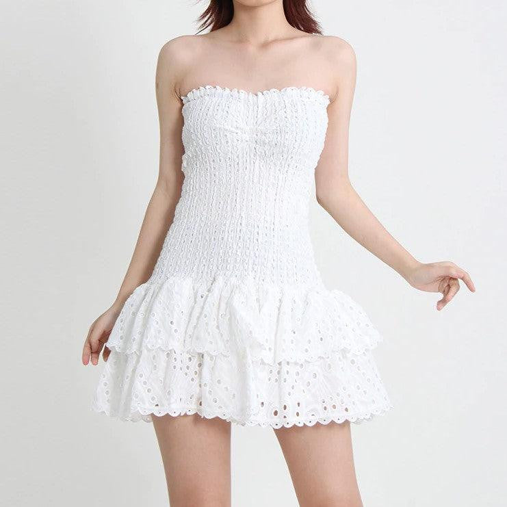 Megan Strapless ruffle Mini Dress - Hot fashionista