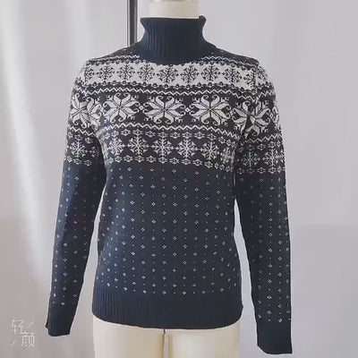 Raegan Vintage Snowflake Patterns Sweater