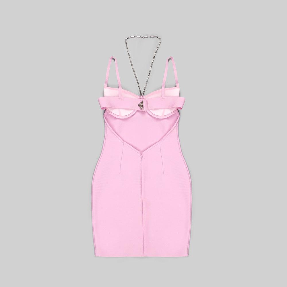 Ratana Pink Herve Mini Dress - Hot fashionista